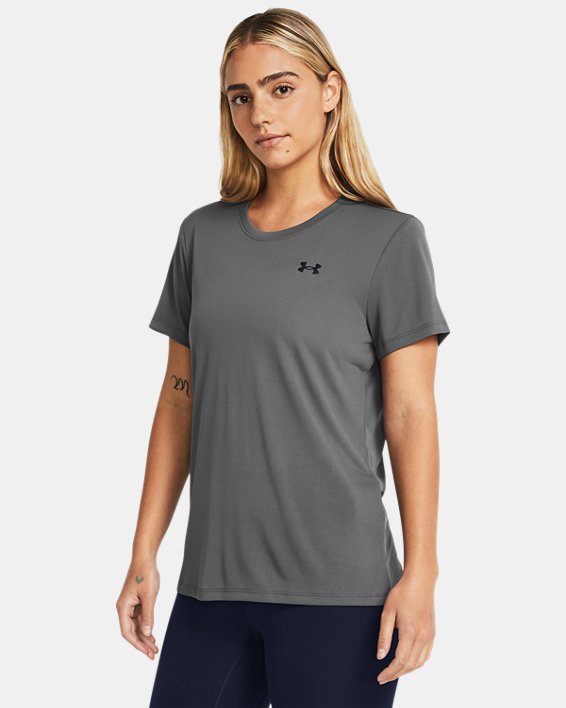 Women's UA Tech™ Short Sleeve in Gray image number 0